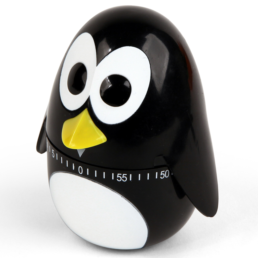 Таймер Penguin, 7 см, 8 см, Нерж. сталь, Пластик, Kikkerland, США