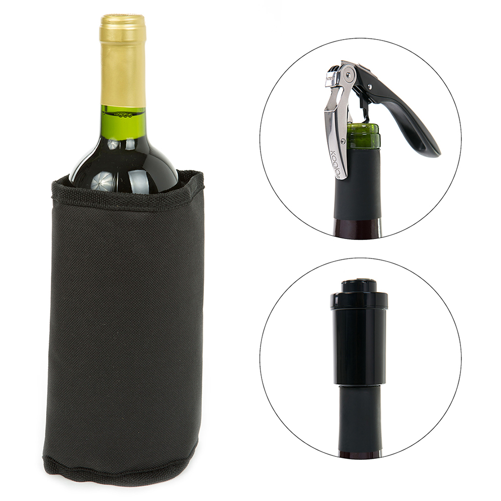Набор для вина High Tech, 24х4 см, 24 см, Металл, Пластик, Полиэстер, Koala, Испания