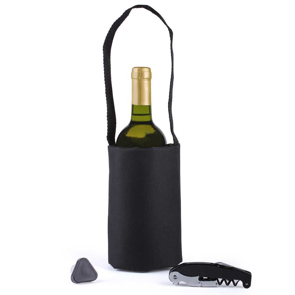 Набор для вина Picnic black, 14х4 см, 14 см, Металл, Пластик, Полиэстер, Koala, Испания