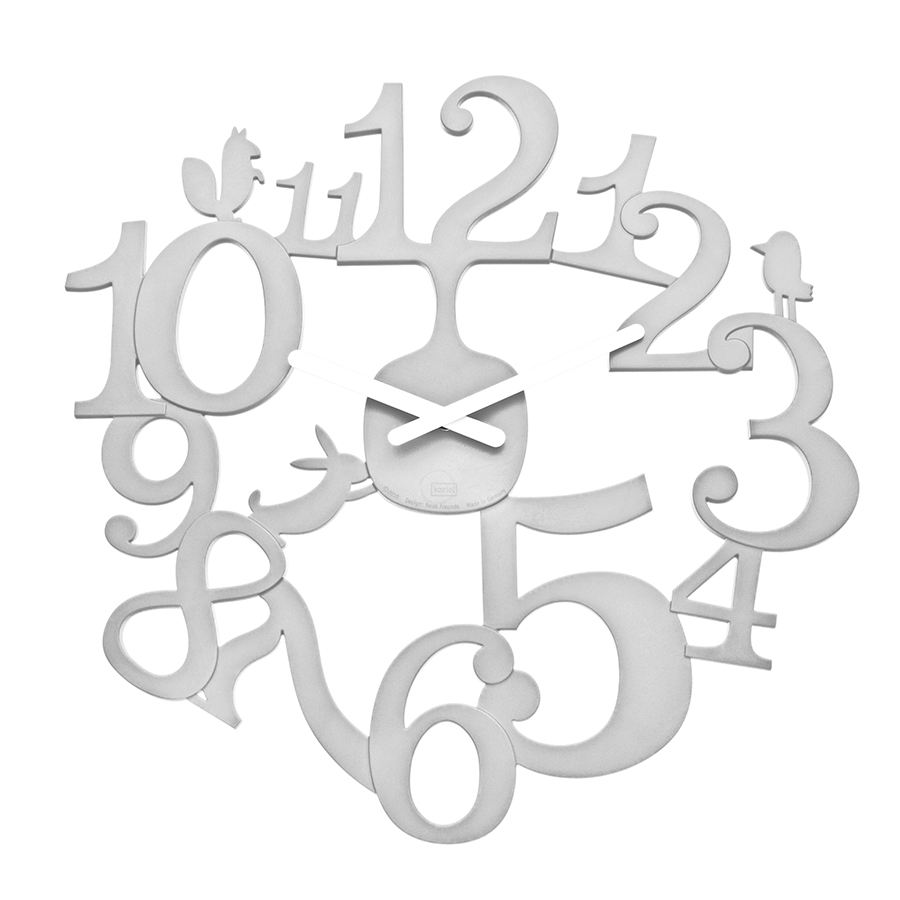 Часы настенные Pip White, 45 см, Пластик, Koziol, Германия
