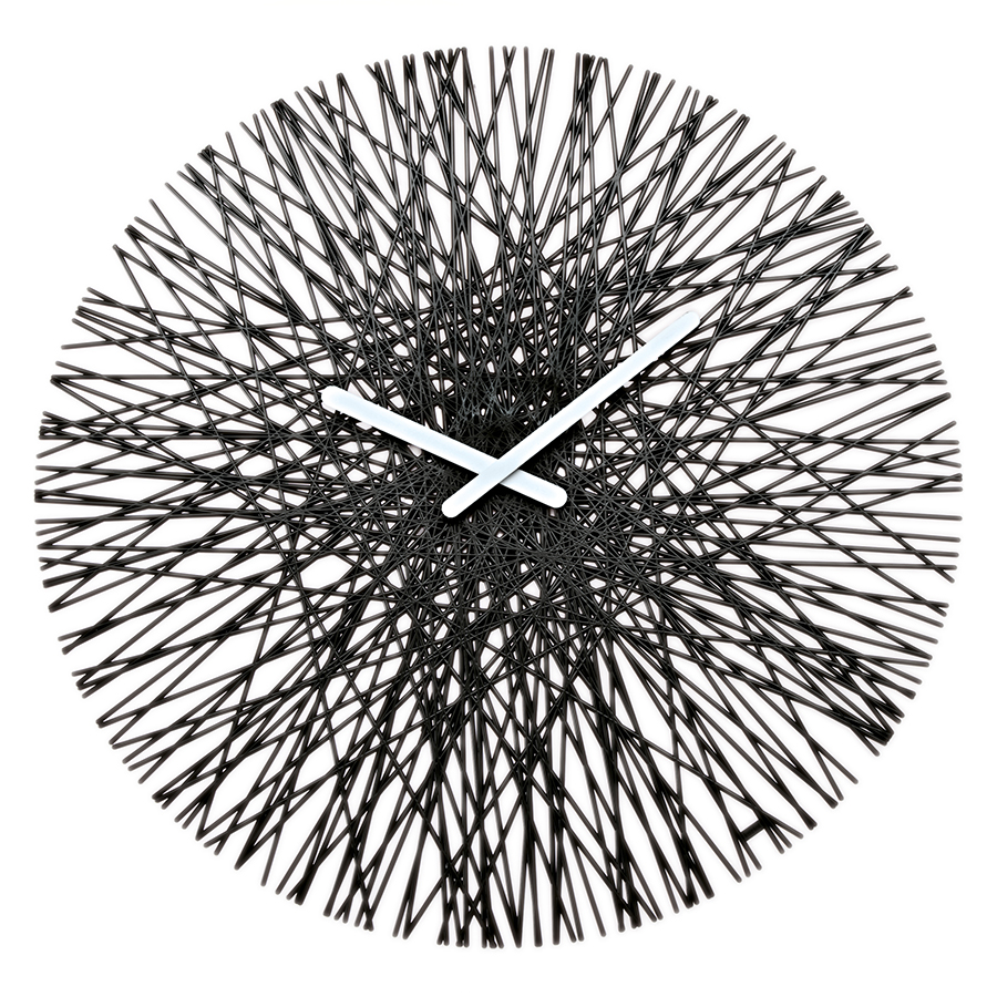 Часы настенные Silk Black, 45 см, Пластик, Koziol, Германия