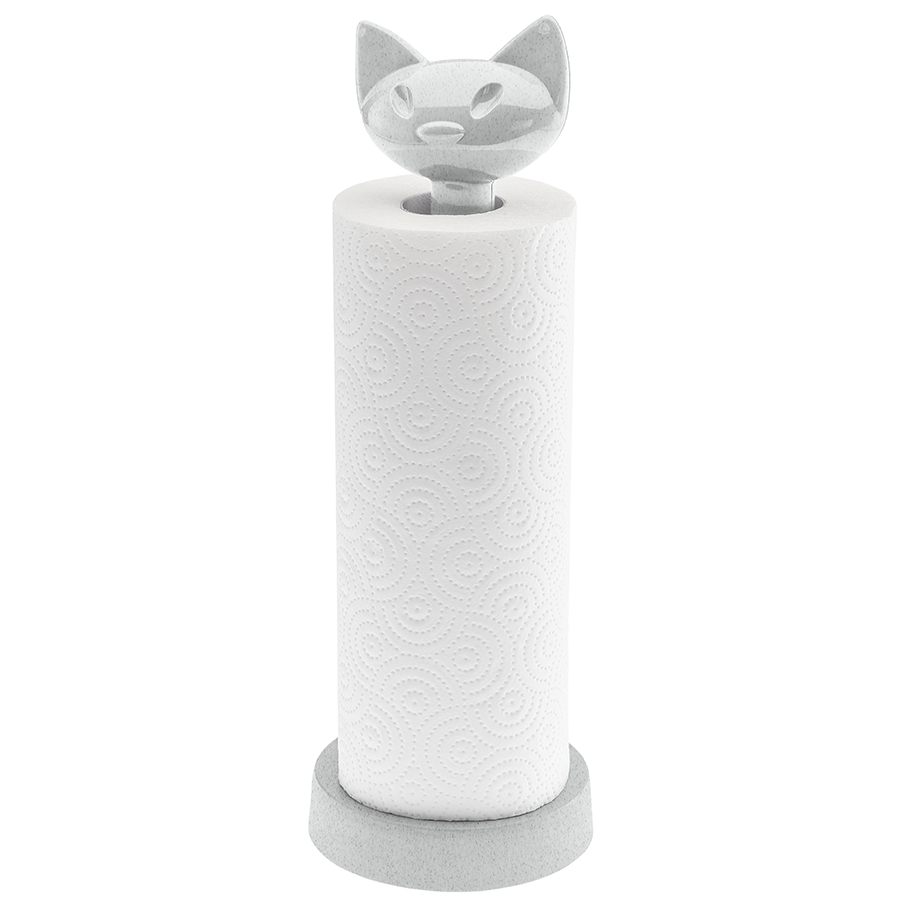 Держатель для бумажных полотенец Miaou Organic grey, 36,5 см, 13 см, Пластик, Koziol, Германия, Miaou