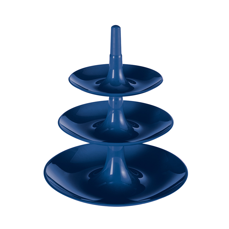 Этажерка 3-х ярусная Babell navy blue medium, 22 см, 20 см, Пластик, Koziol, Германия