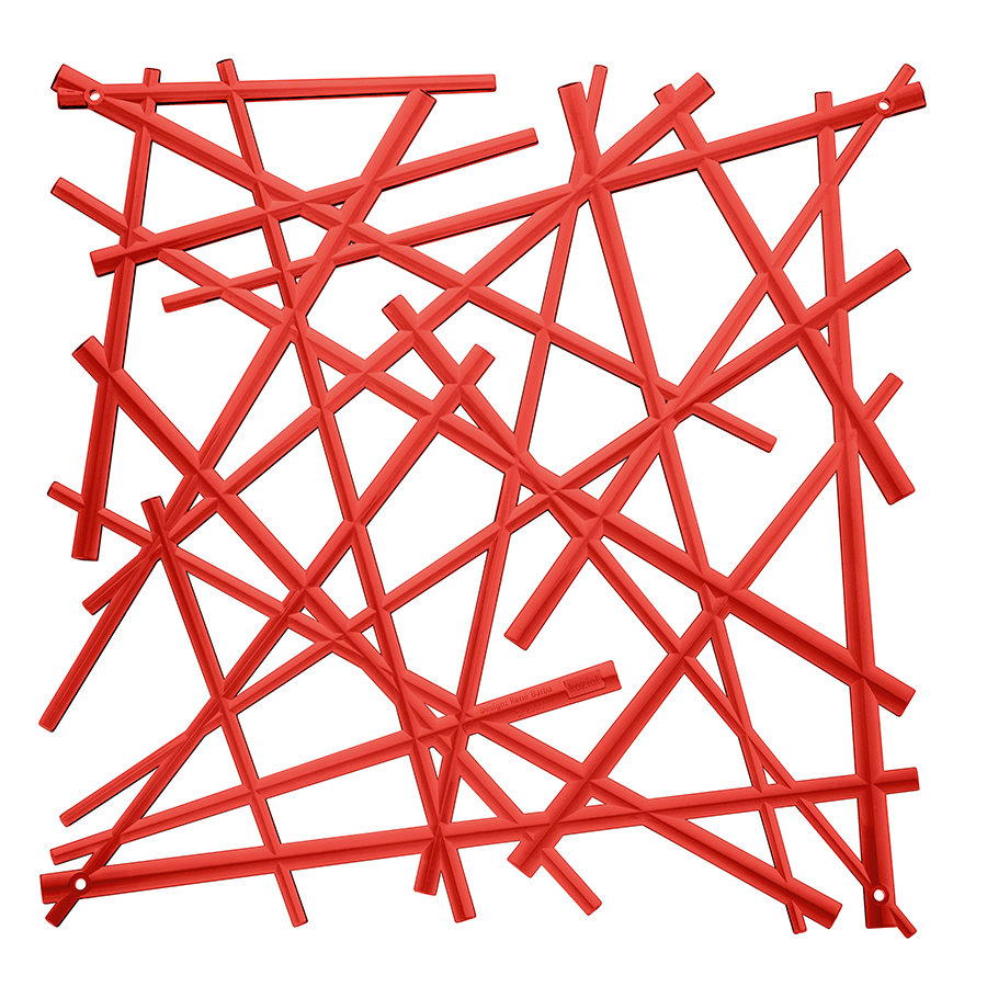 Набор элементов декора Stixx Red, 4 шт., 27x27 см, Пластик, Koziol, Германия