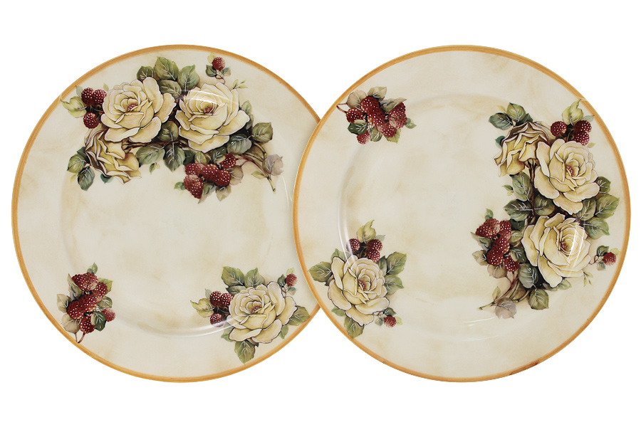 Набор десертных тарелок Rose & raspberry, 21 см, Керамика, LCS, Италия