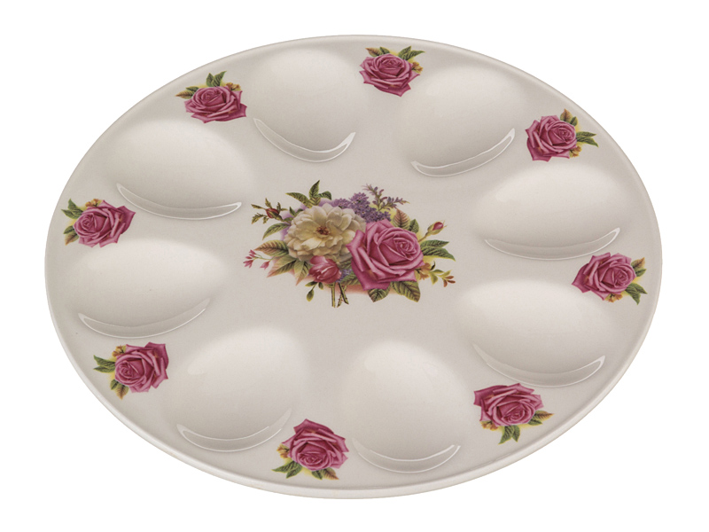 Блюдо-подставка для яиц Pink roses, 20 см, Керамика, Lefard, Китай