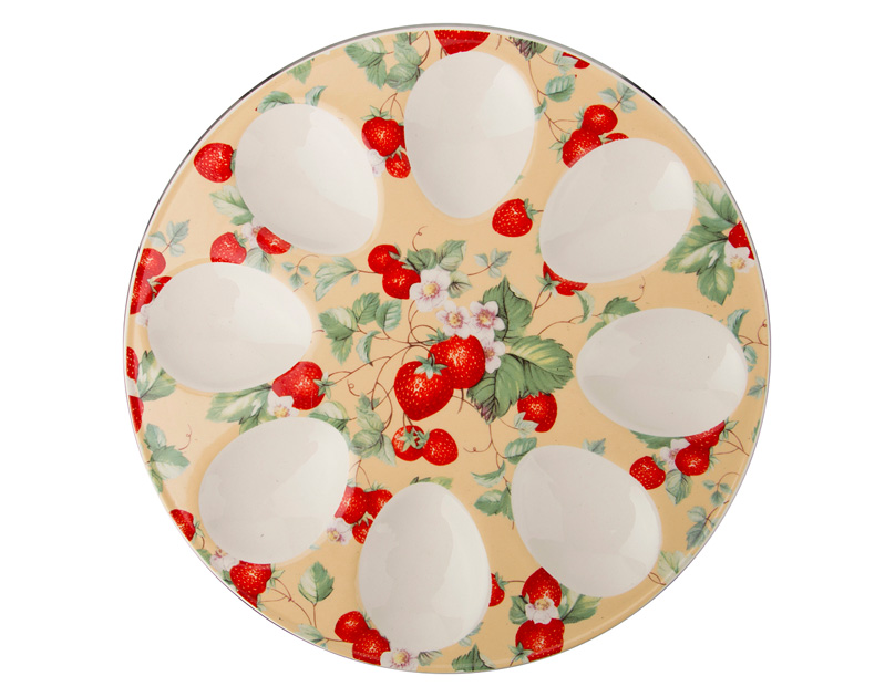 Блюдо-подставка для яиц Strawberry, 20 см, Керамика, Lefard, Китай