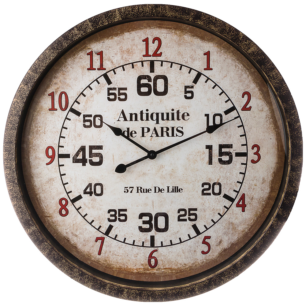 Часы настенные кварцевые Antiquite de Paris, 67 см, Пластик, Lefard, Китай