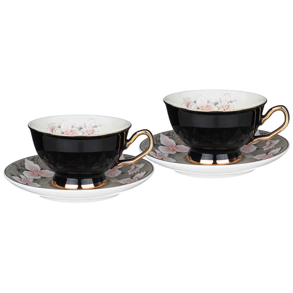   Tea ceremony Flowers black  2 , 4 ., 2419 , 11 , 220 , , Lefard, 