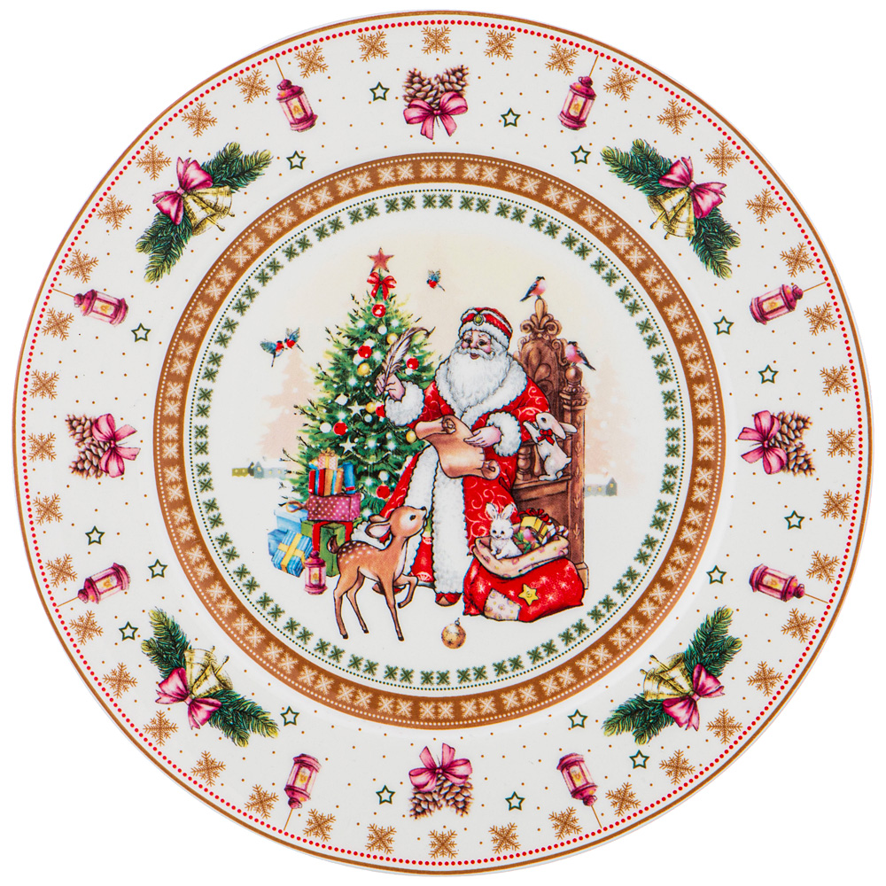 Десертная тарелка Christmas Collection White