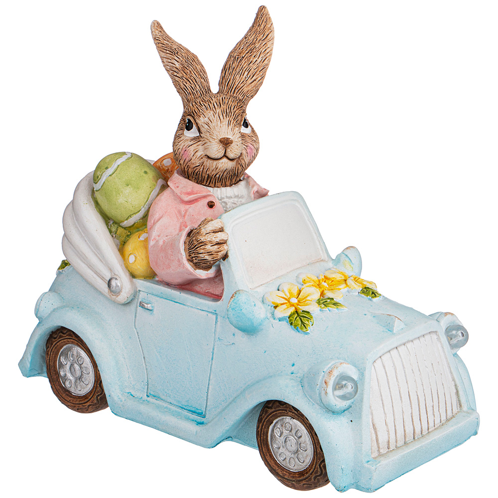 Фигурка Bright Easter Rabbit car, 20х10 см, 18 см, Полистоун, Lefard, Китай, Bright Easter