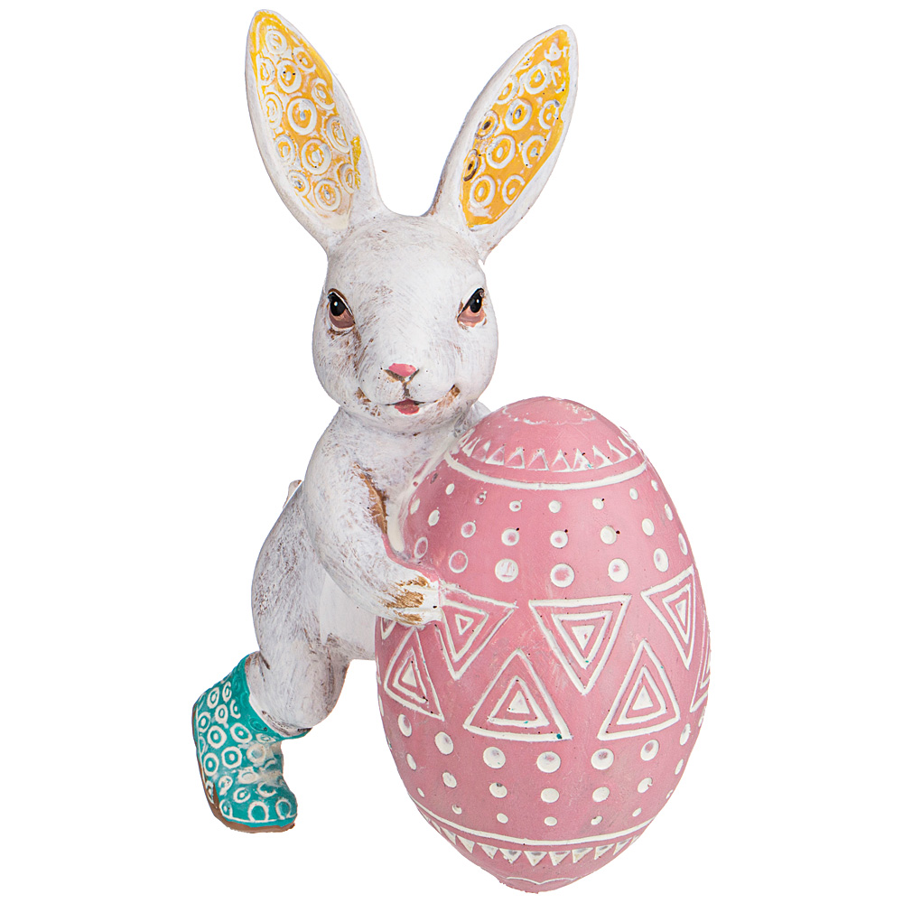 Фигурка Bright Easter Rabbit egg pink, 10х6 см, 15 см, Полистоун, Lefard, Китай
