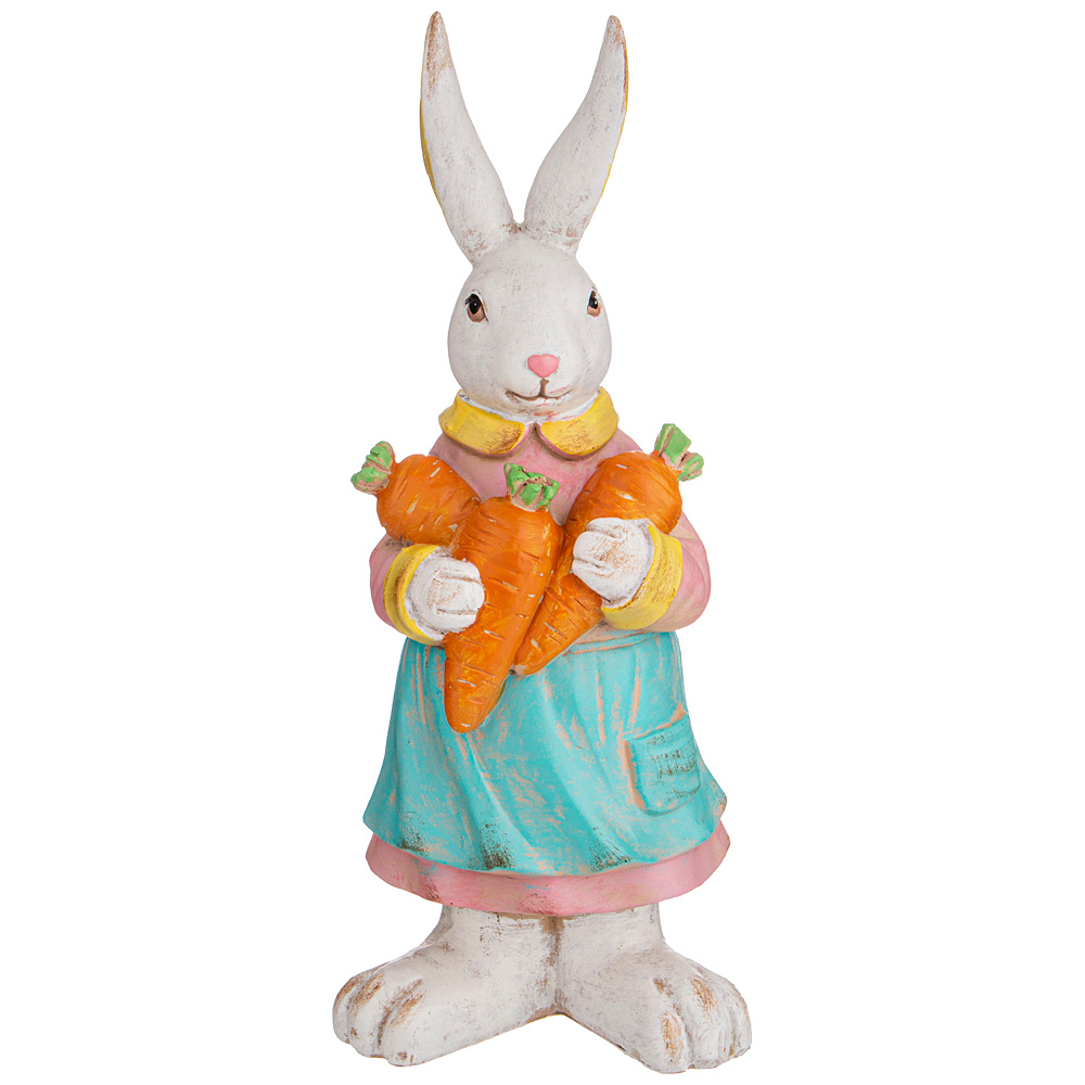 Фигурка Easter Bunny with Carrots, 13x10 см, 33 см, Полистоун, Lefard, Китай