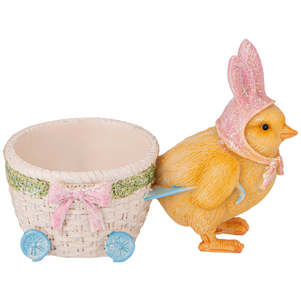Фигурка Easter Chickling with Pink Ears, 12х7 см, 8,5 см, Полирезин, Lefard, Китай