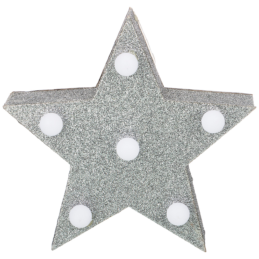 Фигурка с LED-подсветкой Star Silver, 16х3 см, 16 см, МДФ, Lefard, Китай