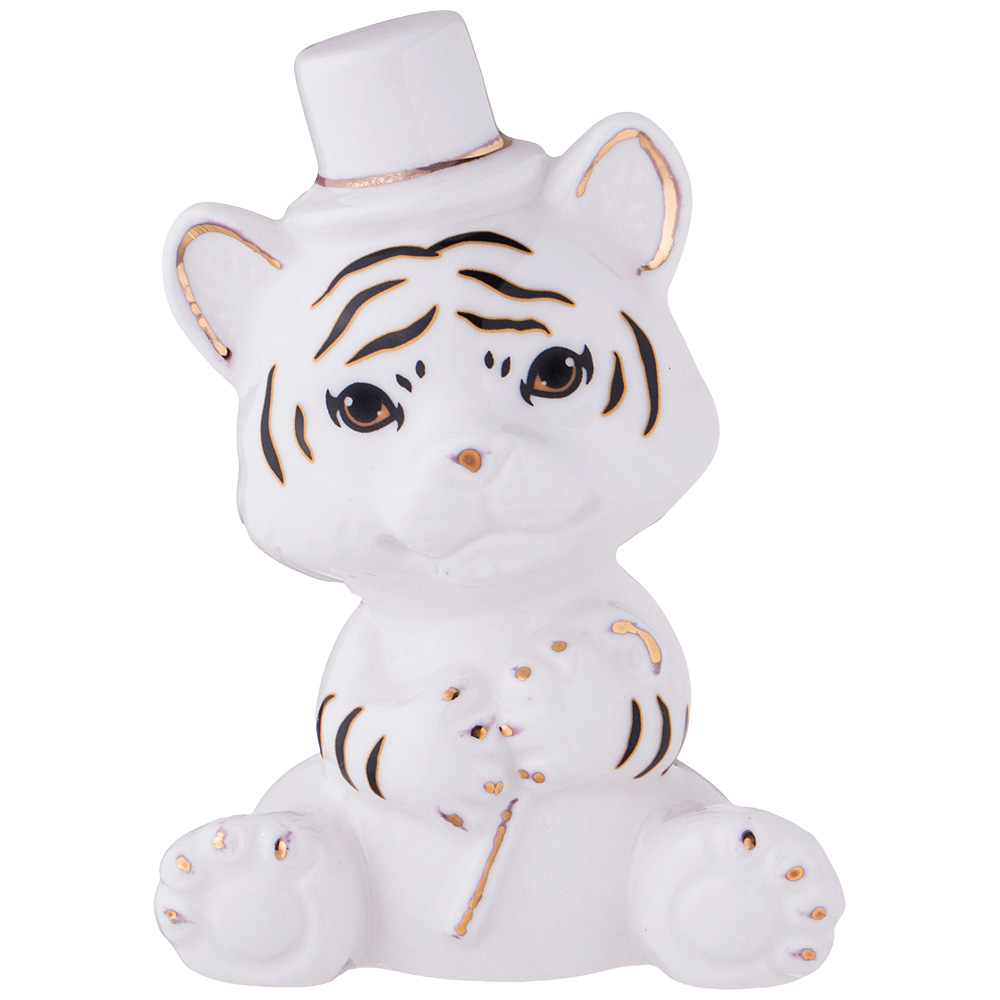 Фигурка Tiger baby Zylinder white, 7х5 см, 9 см, Фарфор, Lefard, Китай, Tiger baby
