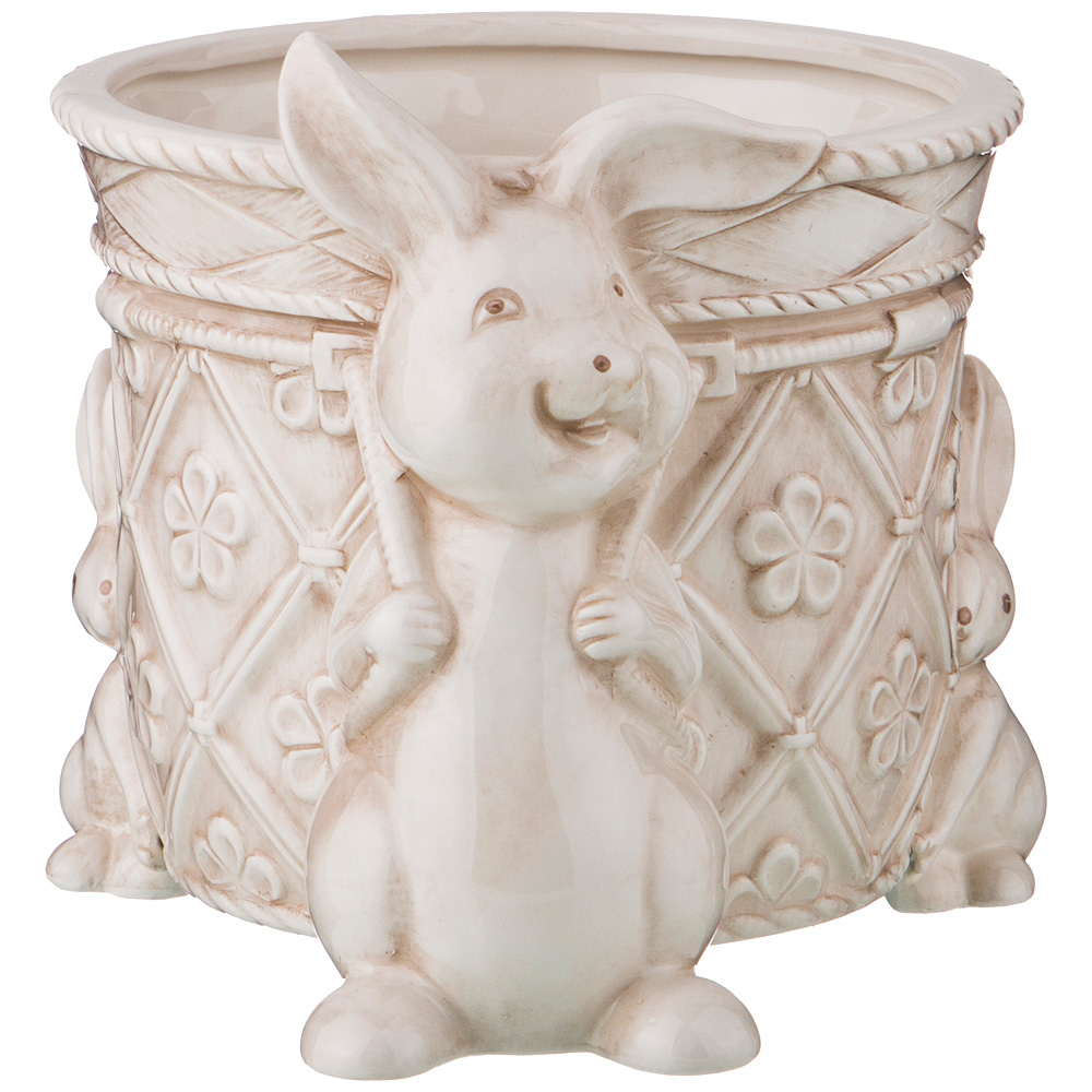 Кашпо Rabbit basket beige 18, 20х18 см, 18 см, Доломитовая керамика, Lefard, Китай