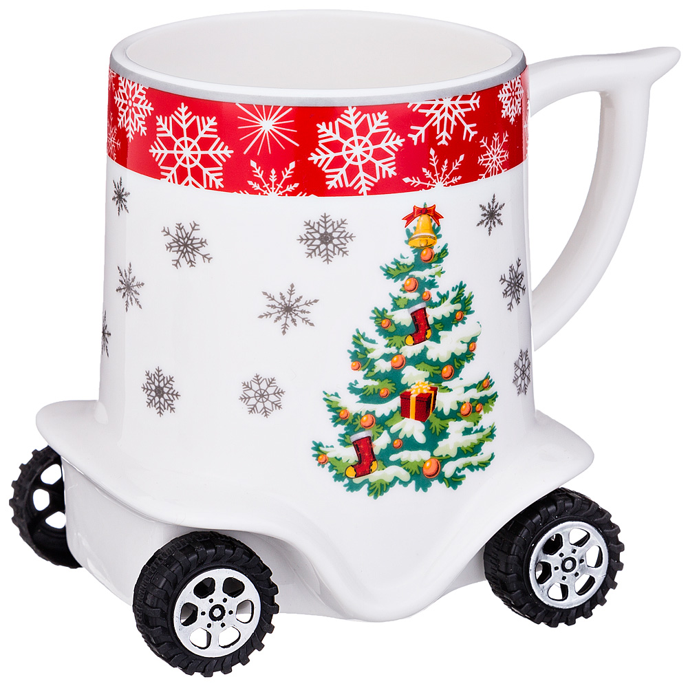 Кружка на колесиках Christmas Snow, 8 см, 10 см, 300 мл, Фарфор, Lefard, Китай, Christmas Snow Кружка на колесиках Christmas Snow, 8 см, 10 см, 300 мл, Фарфор, Lefard, Китай, Christmas Snow