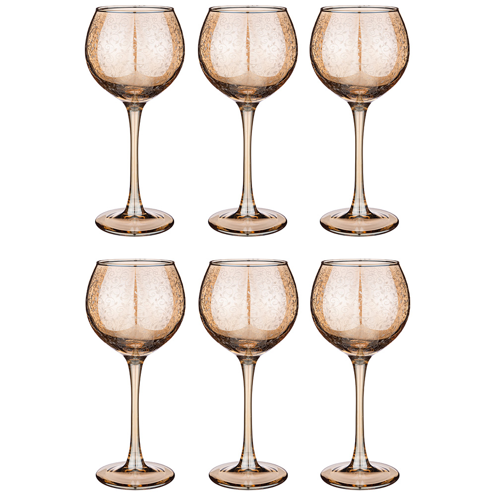 Набор бокалов для вина Glasstar Honey spring, 6 шт., 280 мл, 20 см, Стекло, Lefard, Россия, Glasstar