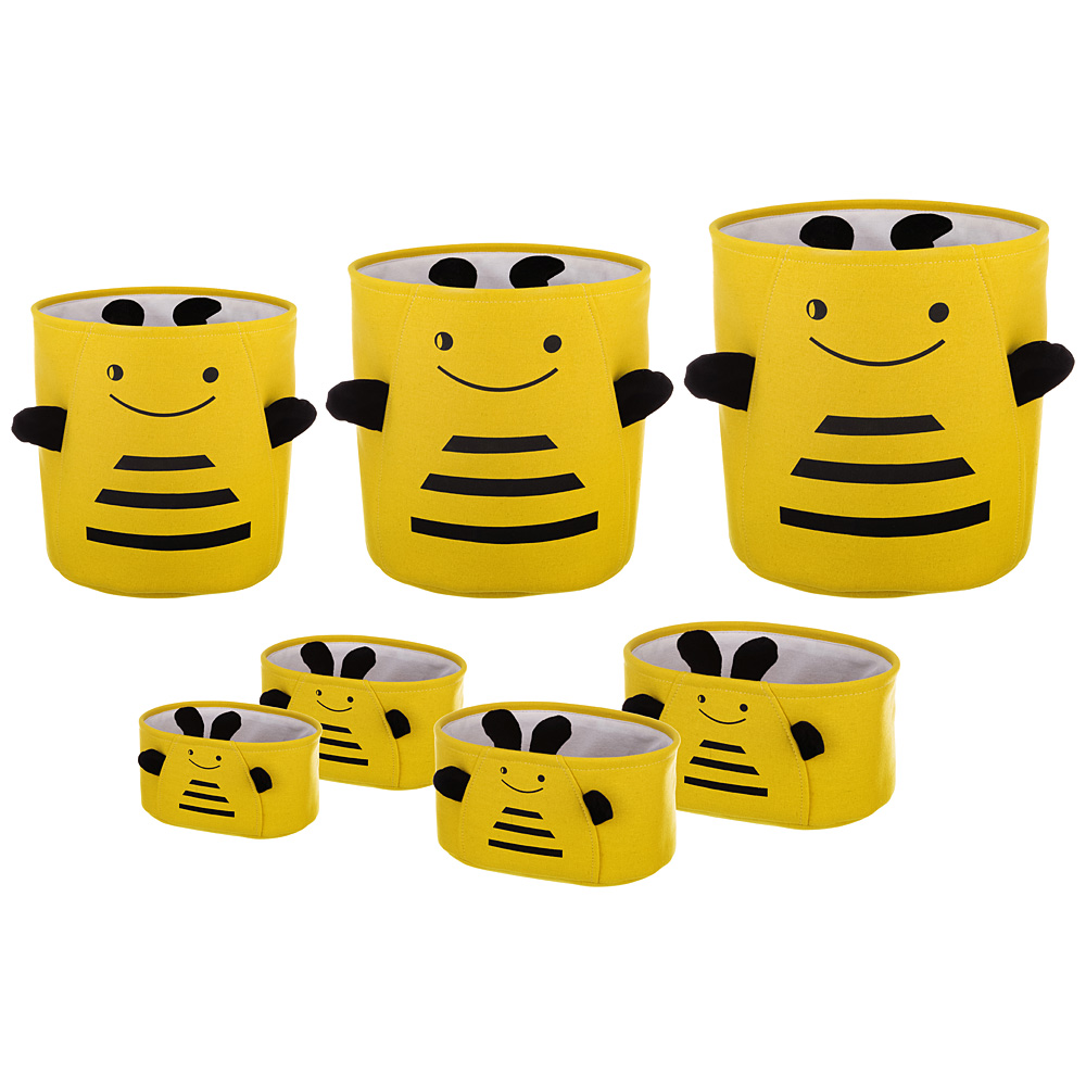 Набор корзин для игрушек Bees, 7 шт., 40х42 см, Текстиль, Lefard, Китай