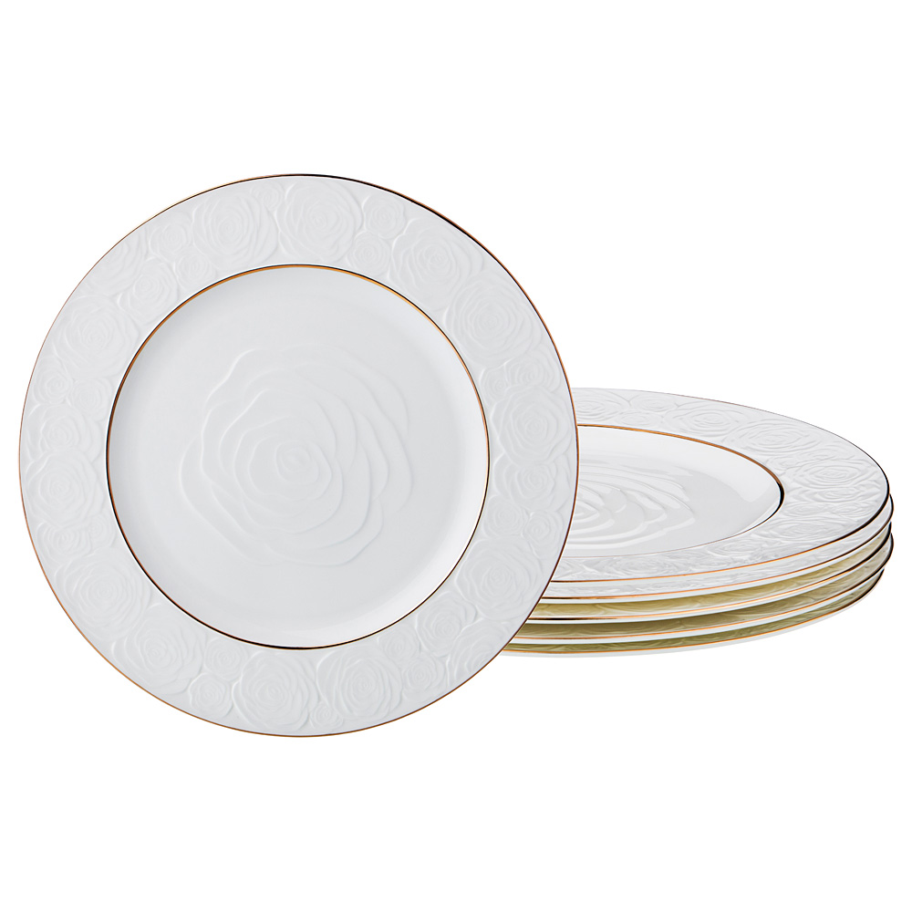 Набор обеденных тарелок Blanco white, 6 шт., 27 см, Фарфор, Lefard, Китай