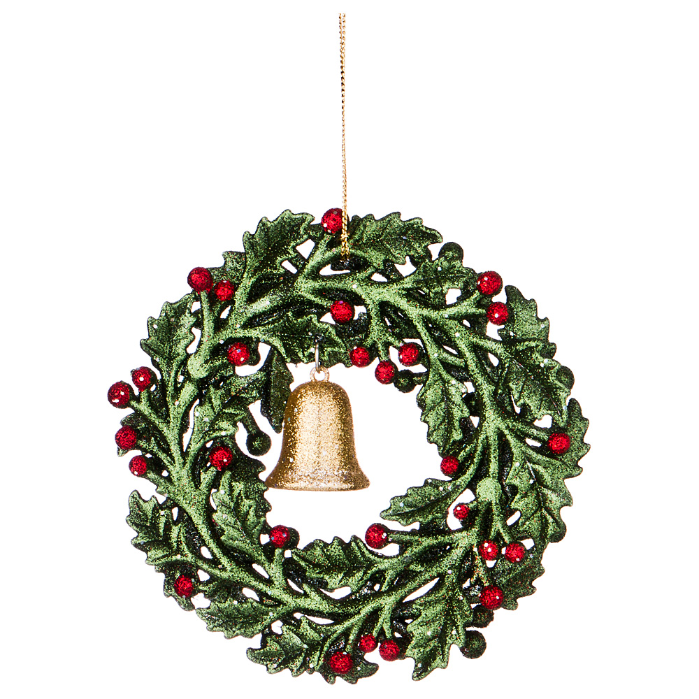   Christmas Wreath Glitter Green