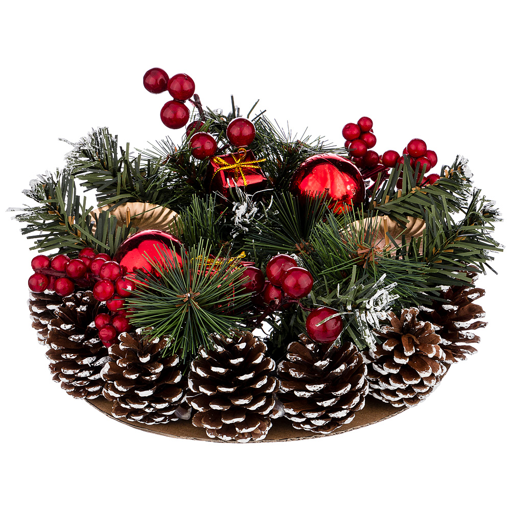     Wreath New Year's branch Red, 23 , 8 , , Lefard, 