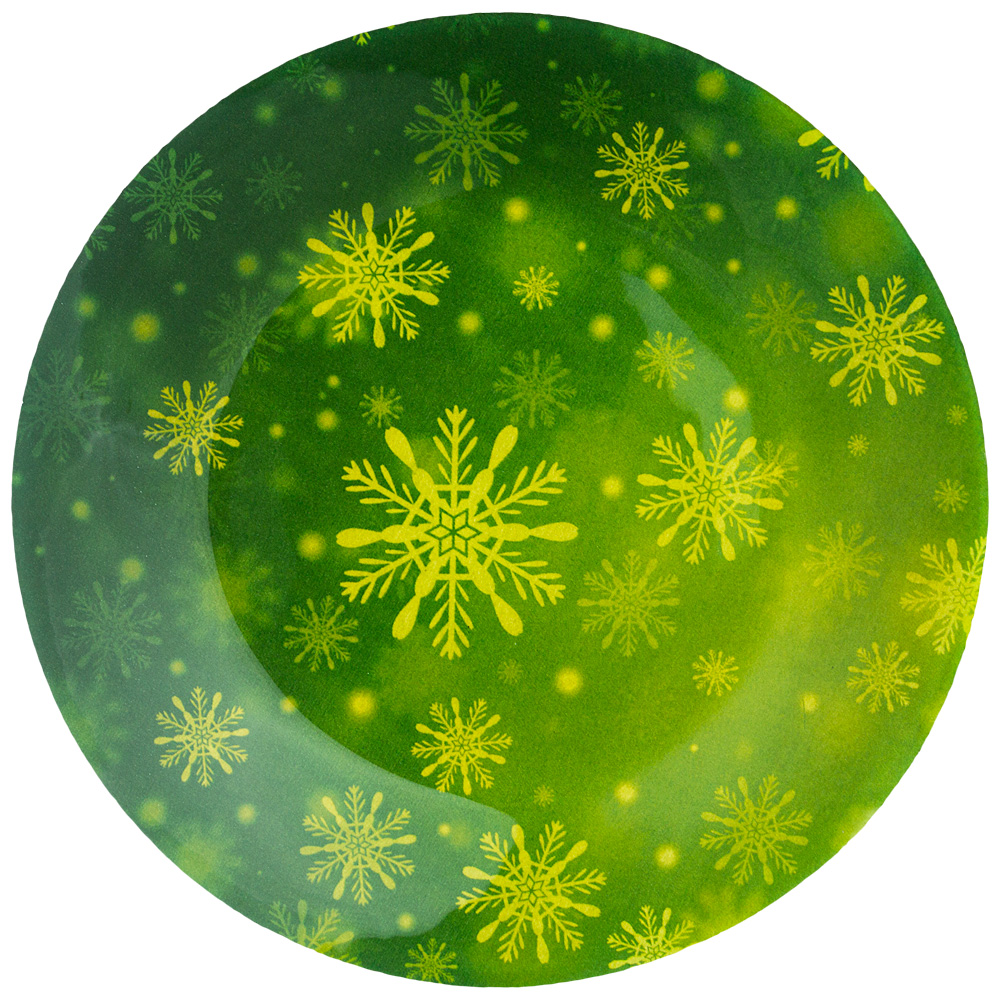 Тарелка десертная New Year Kaleidoscope green
