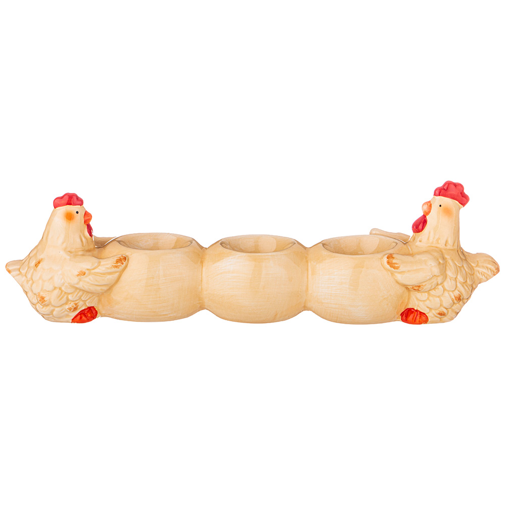 Тарелка для яиц Chicken Primavera Trio, 30х6 см, 8,5 см, Керамика, Lefard, Китай, Nuova Primavera