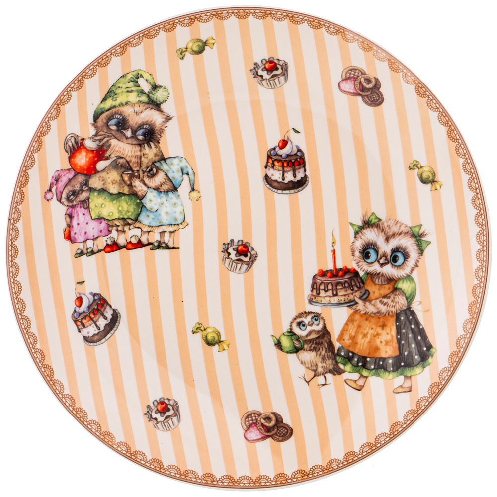 Тарелка закусочная Art Owls, 20,5 см, Фарфор, Lefard, Китай
