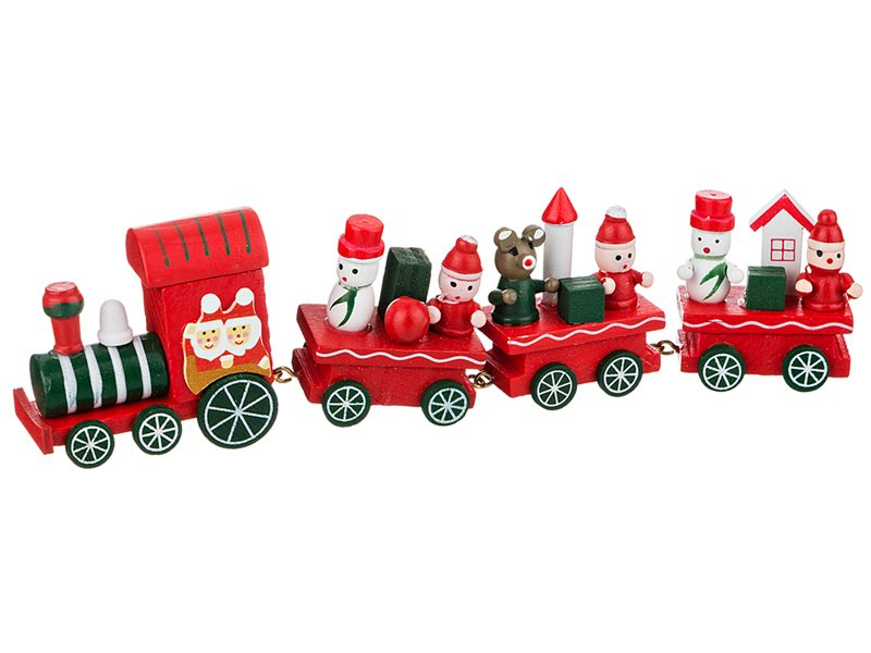 Украшение настольное Christmas Train, 8,5x24 см, Дерево, Lefard