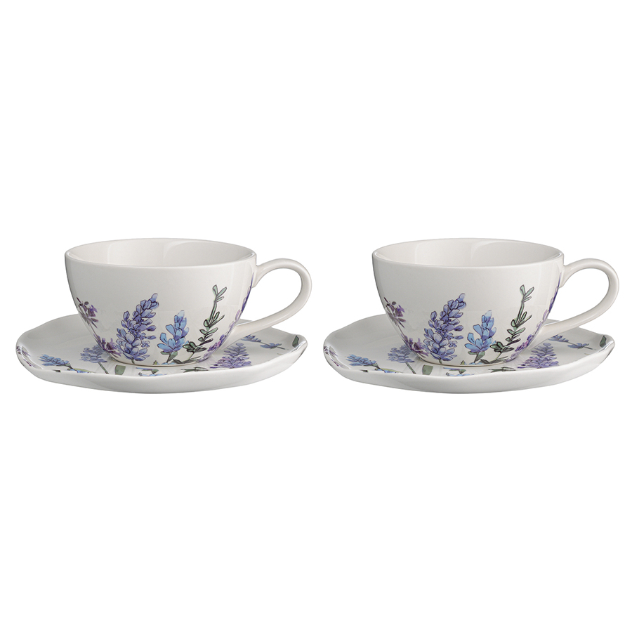 Чайные пары Floral porcelain, 4 предм., 16 см, 7 см, 250 мл, Фарфор, Liberty Jones, Китай, Floral porcelain