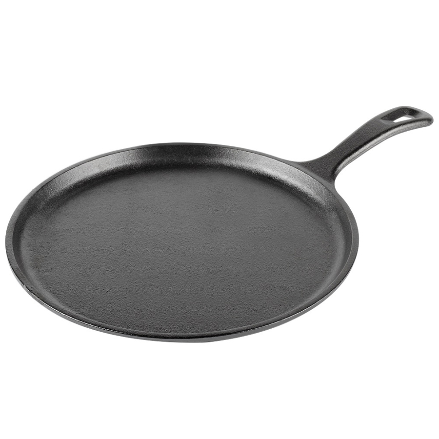 Сковорода блинная чугунная Pancake, 26 см, Чугун, Lodge, Газовая, Индукционная, США