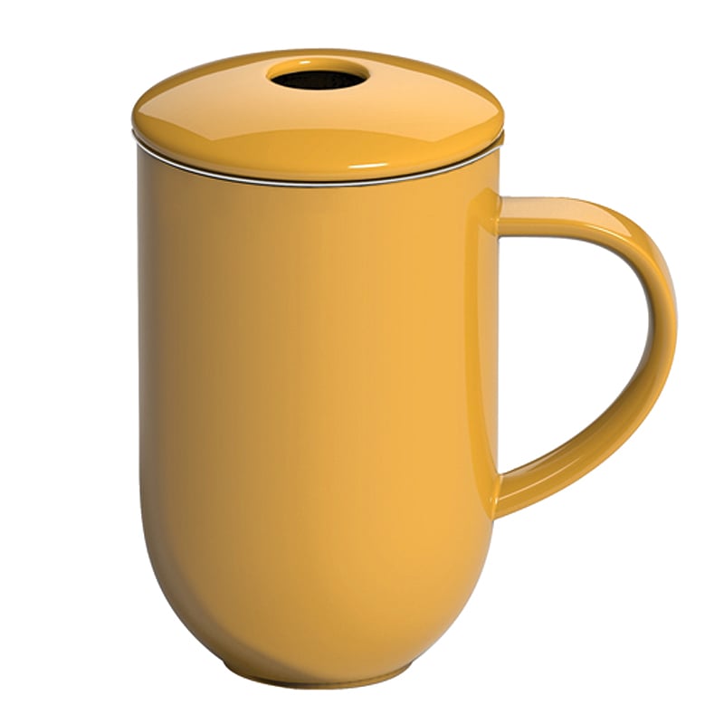 Кружка с ситечком Pro Tea Yellow, 8,5 см, 13,5 см, 450 мл, Фарфор, Loveramics, Гонконг