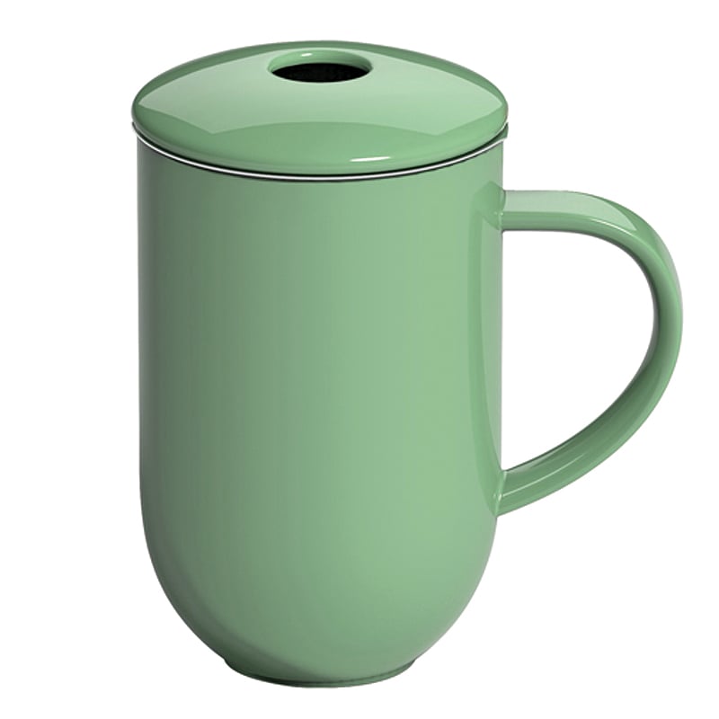 Кружка с ситечком Pro Tea Green, 8,5 см, 13,5 см, 450 мл, Фарфор, Loveramics, Гонконг