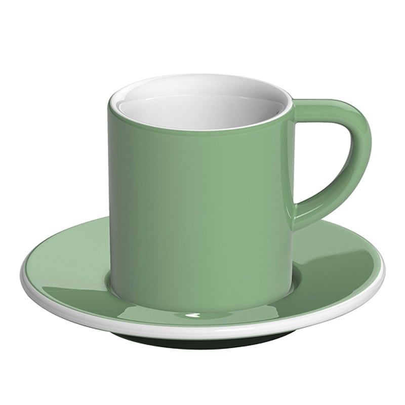 Набор кофейных пар Bond Green Espresso, 4 шт., 6 см, 6,5 см, 80 мл, Фарфор, Loveramics, Гонконг, Bond