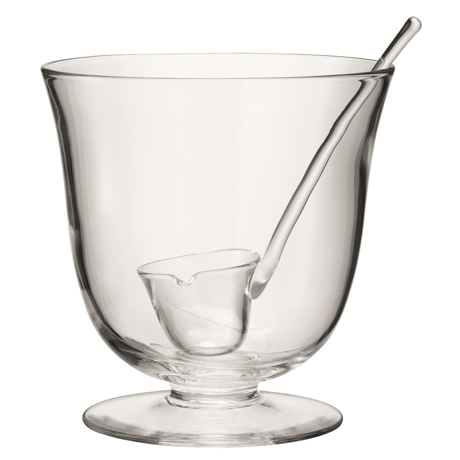 Чаша для пунша с половником Serve, 25,5 см, 29 см, Выдувное стекло, LSA International, Великобритания, Serve