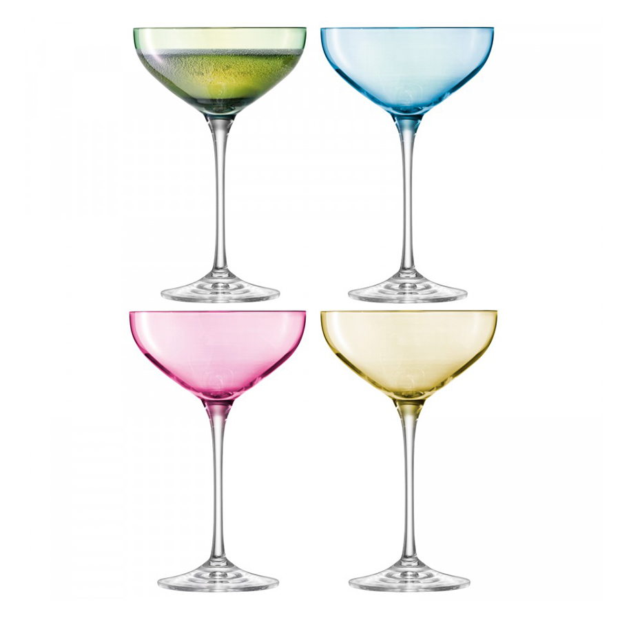 Набор бокалов Polka pastel, 4 шт, 235 мл, 17 см, Выдувное стекло, LSA International, Великобритания