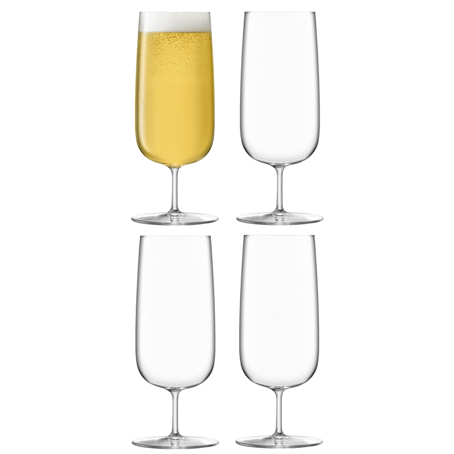 Набор бокалов для пива Borough high, 4 шт., 440 мл, 8 см, 19 см, Выдувное стекло, LSA International, Великобритания, Borough