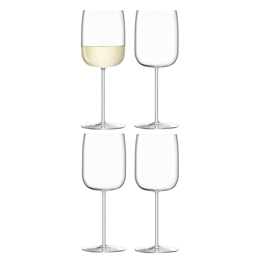 Набор бокалов для вина Borough 380, 4 шт., 380 мл, 8 см, 20 см, Выдувное стекло, LSA International, Великобритания, Borough