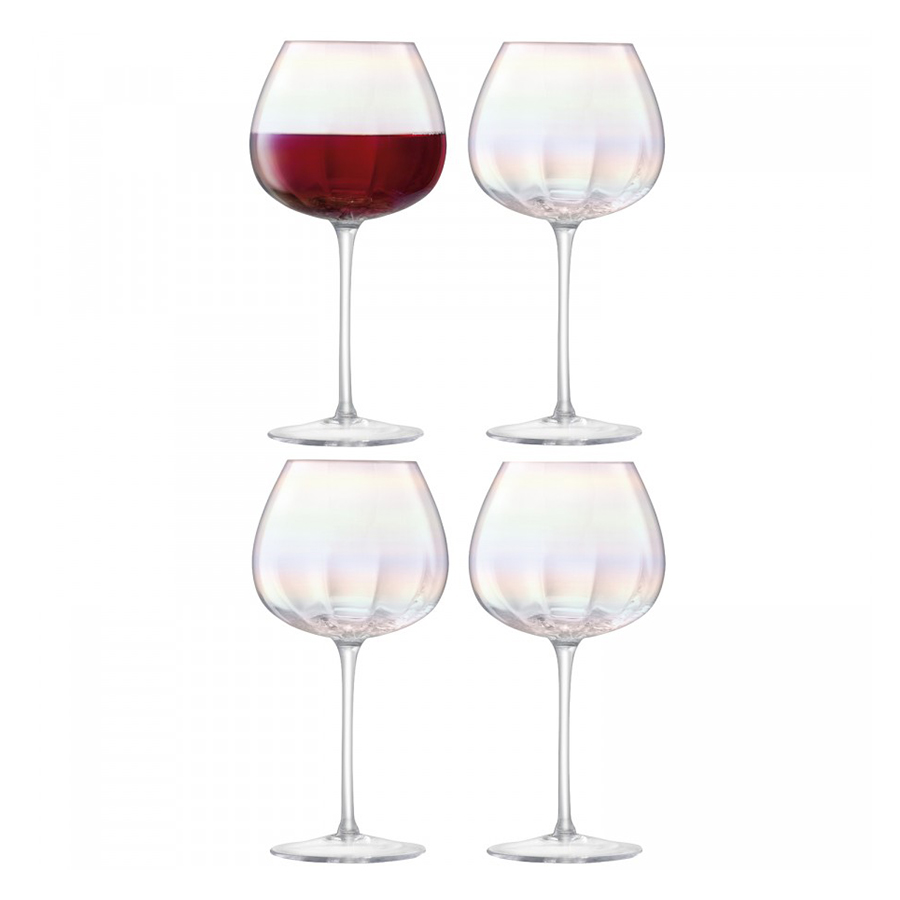 Набор бокалов для красного вина Pearl, 4 шт., 460 мл, 10 см, 20 см, Выдувное стекло, LSA International, Великобритания