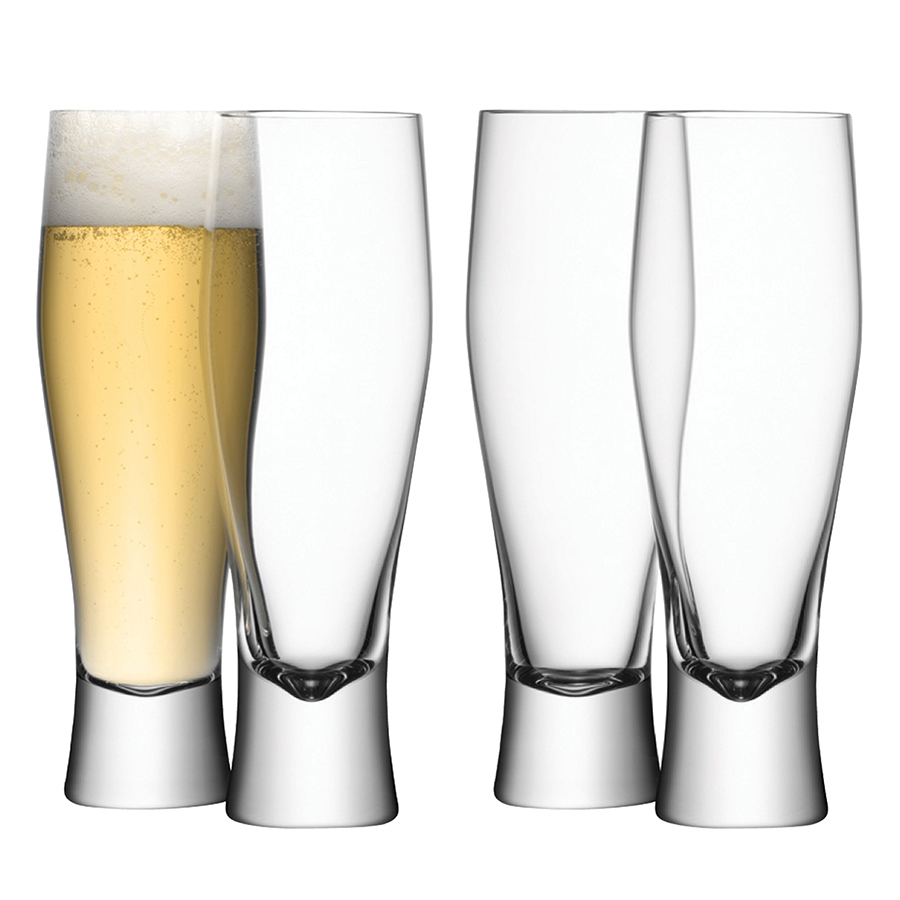 Набор бокалов для пива Bar, 4 шт., 6,5 см, 21 см, LSA International, Великобритания