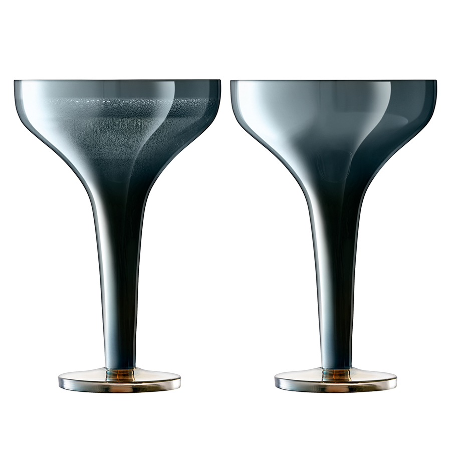 Набор бокалов для шампанского Signature Epoque Saphire 150, 2 шт., 150 мл, 9 см, 13,6 см, Стекло, LSA International, Великобритания