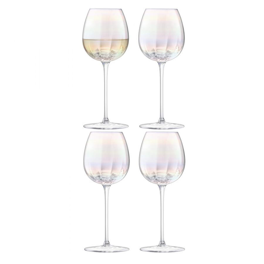 Набор бокалов для вина Pearl, 4 шт., 325 мл, 8 см, 20,5 см, Выдувное стекло, LSA International, Великобритания