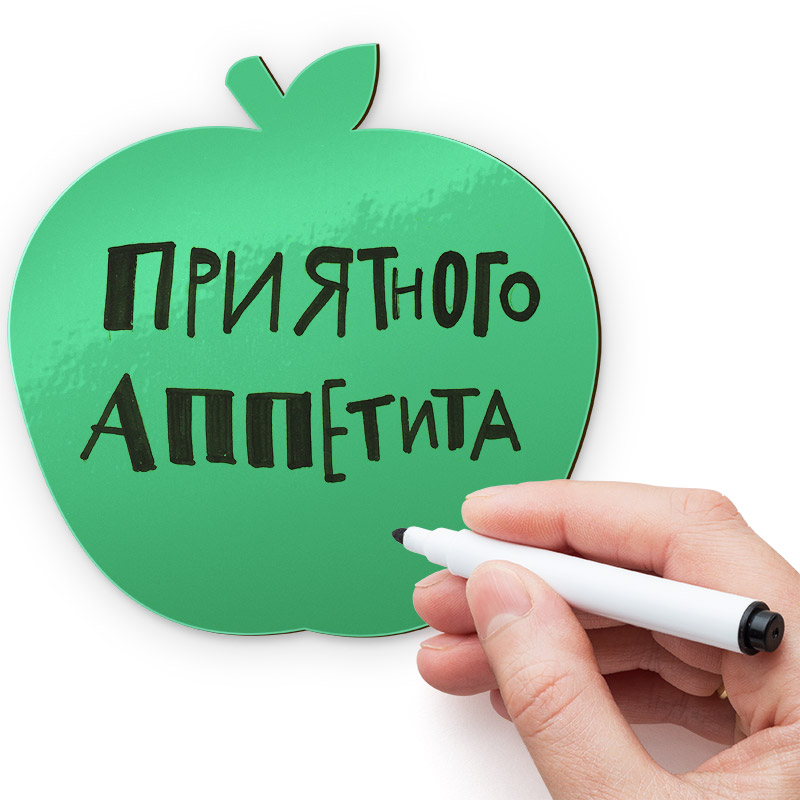 Магнит для записей Melompo яблоко, 12х12 см, Пластик, Магнит, Melompo, Россия