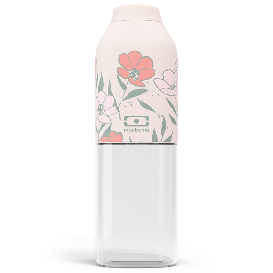 Бутылка для воды MB Positive Bloom 500, 500 мл, 6 см, 19 см, Пластик, Силикон, Monbento, Франция, MB Positive
