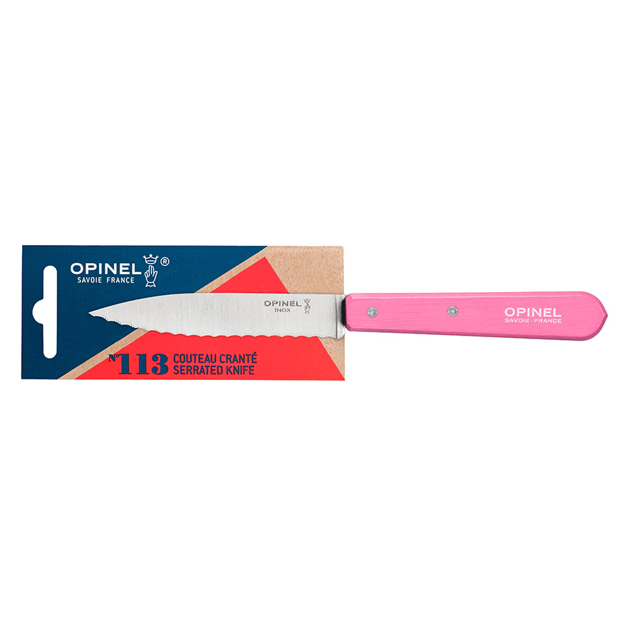 Нож серрейтор Les essentiels Pink, 19 см, Нерж. сталь, Бук, Opinel, Франция, Les essentiels