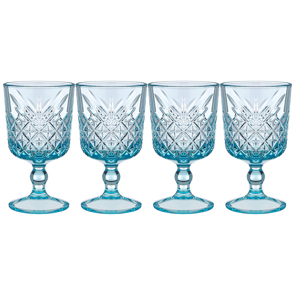 Набор бокалов Timeless Blue, 4 шт., 320 мл, 1,3 л, 9 см, 16 см, Стекло, Pasabahce, Турция, Timeless glass