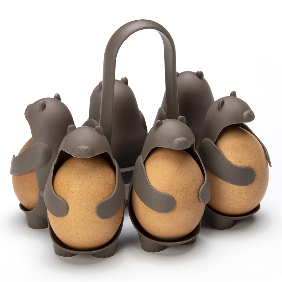 Держатель для яиц Eggbears brown, 15х11 см, 13 см, Peleg Design, Китай