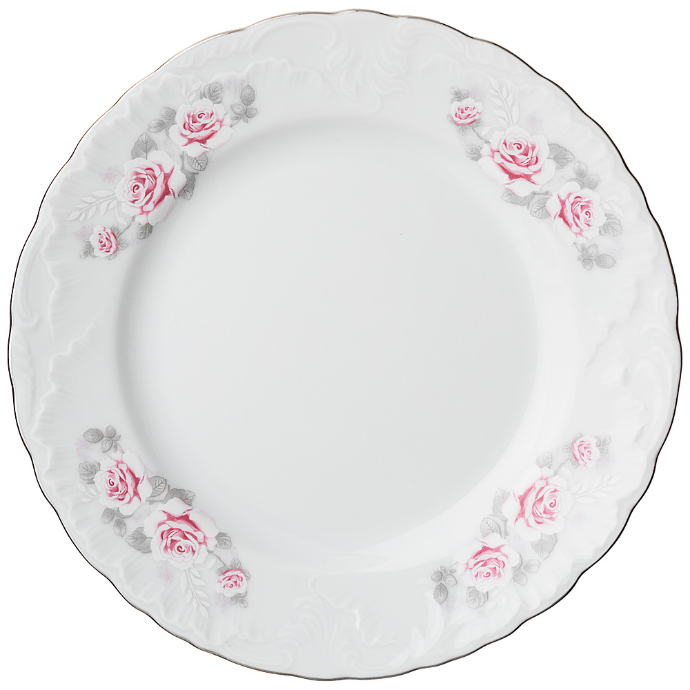   Rococo Gentle Rose white 19, 19 , , Polskie Fabryki Porcelany, 